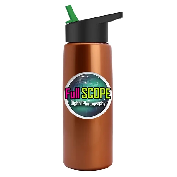 26 oz Metallic Bottle with Flip Straw lid... from ASI 40480 Koozie Group
