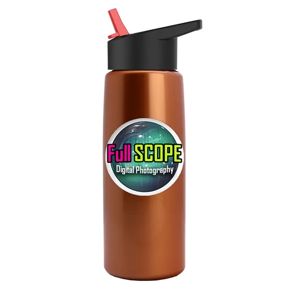 26 oz Metallic Bottle with Flip Straw lid... from ASI 40480 Koozie Group