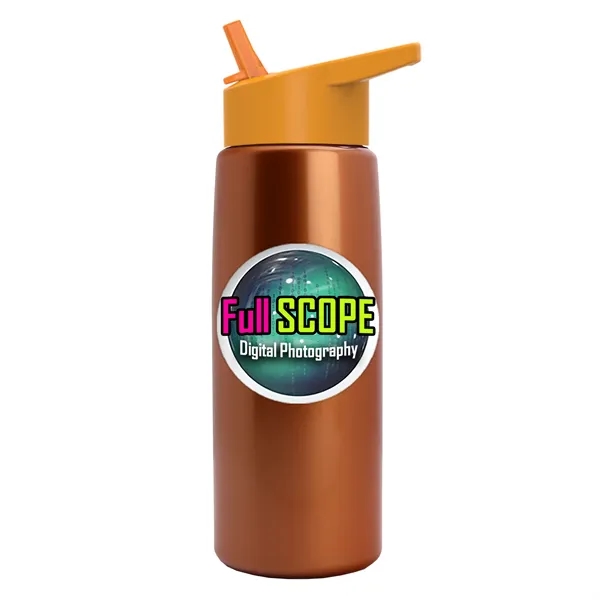 26 oz Metallic Bottle with Flip Straw lid... from ASI 40480 Koozie Group