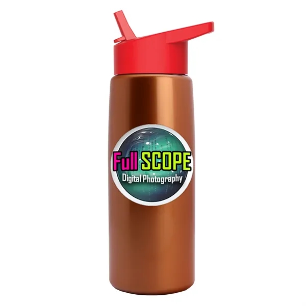 26 oz Metallic Bottle with Flip Straw lid... from ASI 40480 Koozie Group