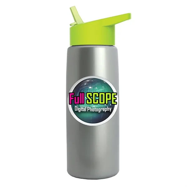 26 oz Metallic Bottle with Flip Straw lid... from ASI 40480 Koozie Group