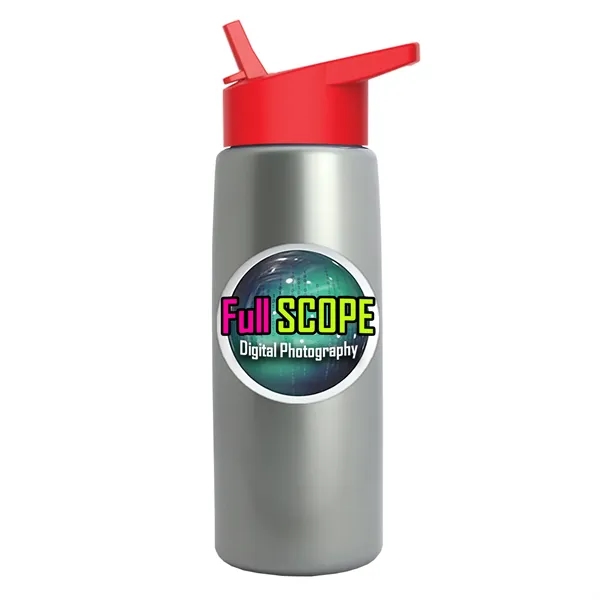 26 oz Metallic Bottle with Flip Straw lid... from ASI 40480 Koozie Group