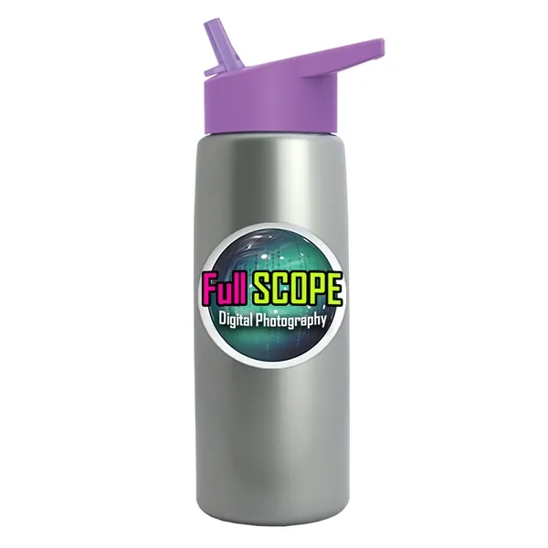26 oz Metallic Bottle with Flip Straw lid... from ASI 40480 Koozie Group