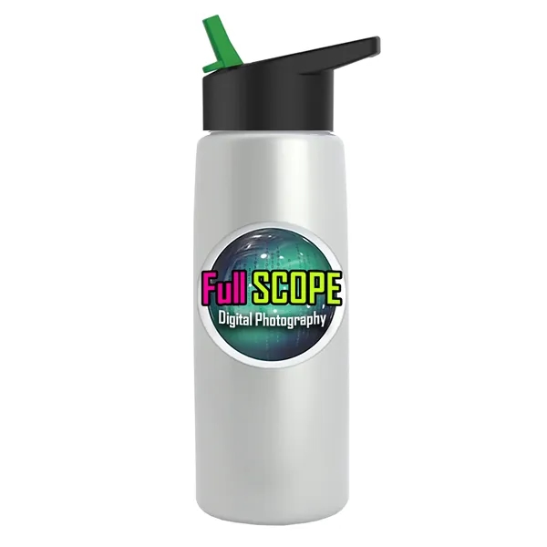 26 oz Metallic Bottle with Flip Straw lid... from ASI 40480 Koozie Group