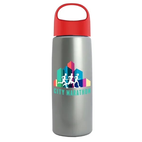 26 oz Metalike Flair  Bottle with Oval Crest Lid... from ASI 40480 Koozie Group