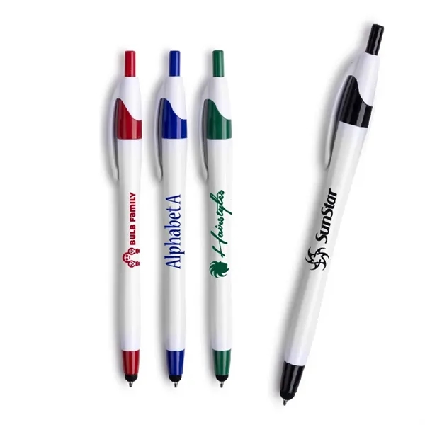 Introducing our affordable white barrel stylus pen.... from ASI 83770 Royal Industries / The Royal Line