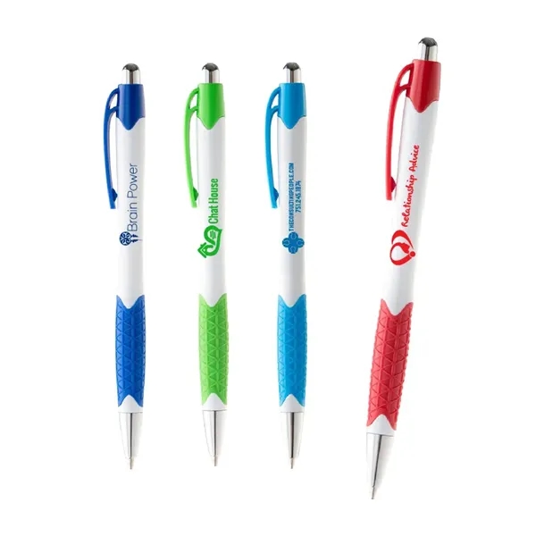 This stunning white barrel pen, featuring a vibrant and eye-catching design.... from ASI 83770 Royal Industries / The Royal Line