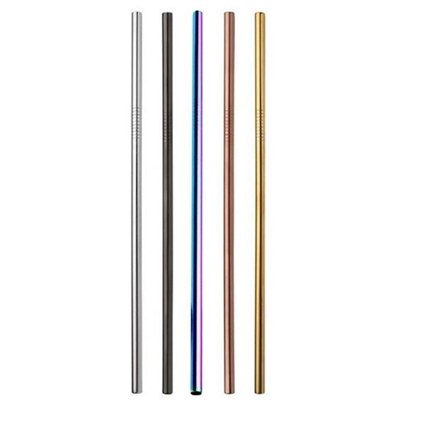 8.46" x 0.25" 6mm diameter reusable stainless steel drinking straws with... from ASI 30250 AZX Sport USA