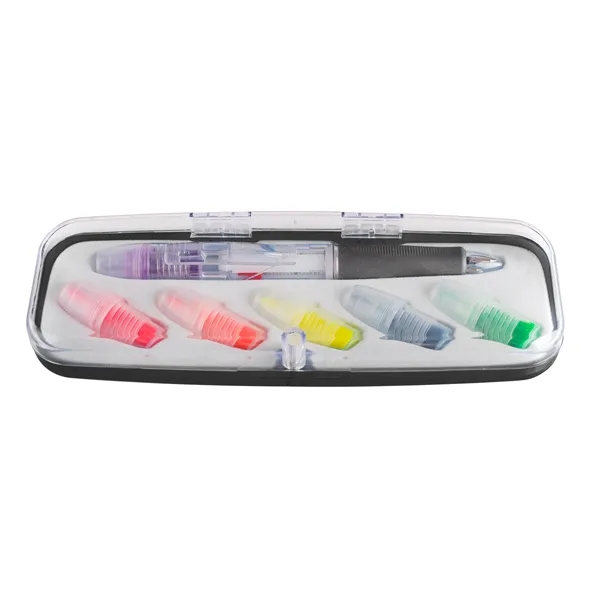 Three smooth-writing ballpoint colors and six vibrant highlighter tips on the... from ASI 46755 Cosmo Promos