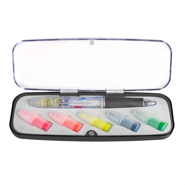 Three smooth-writing ballpoint colors and six vibrant highlighter tips on the... from ASI 46755 Cosmo Promos