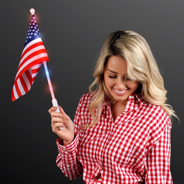 Blank or imprinted. Light up American flag.... from ASI 34194 ALightPromos / Alight Promotional Products