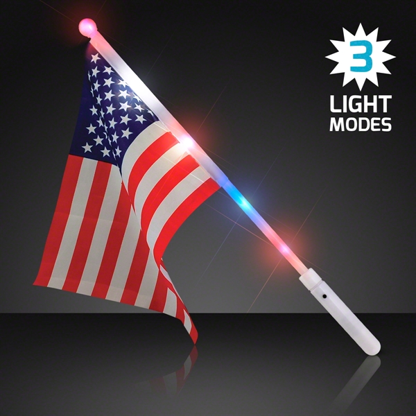 Blank or imprinted. Light up American flag.... from ASI 34194 ALightPromos / Alight Promotional Products