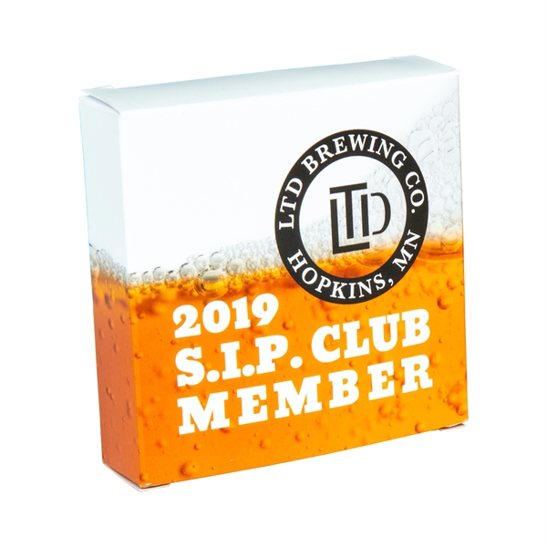 .010" thick badge ribbon with adhesive and 3/8" of imprint space.... from ASI 59080 Halls & Company