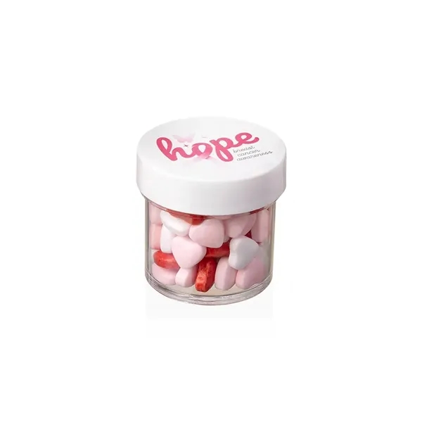 Spread smiles and sweetness with this mid-size container of candy hearts.... from ASI 55583 GMG Pen