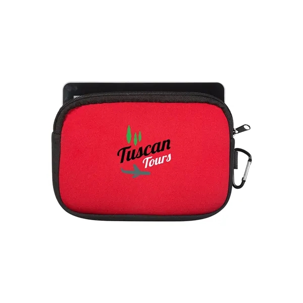 Neoprene accessory pouch with zippered closure and carabiner.... from ASI 79530 Prime Line