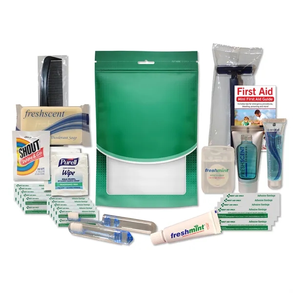 A convenient travel-size kit featuring hygiene essentials and basic first-aid supplies.... from ASI 84514 Safety Made