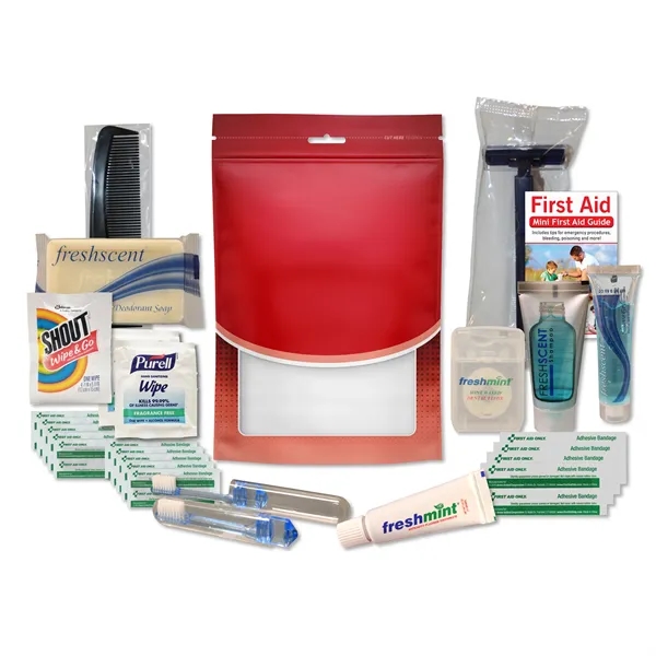 A convenient travel-size kit featuring hygiene essentials and basic first-aid supplies.... from ASI 84514 Safety Made