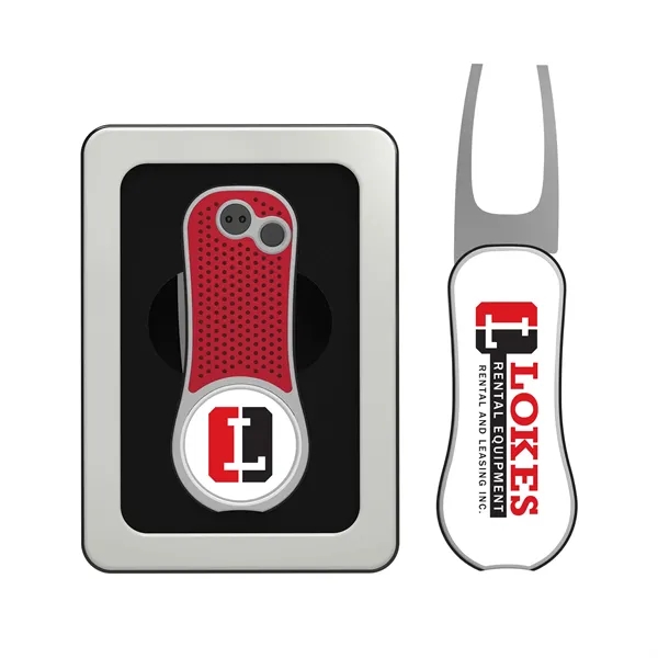 Pitchfix XL Golf Divot Repair tool with removable ball marker, packaged... from ASI 52263 EMT