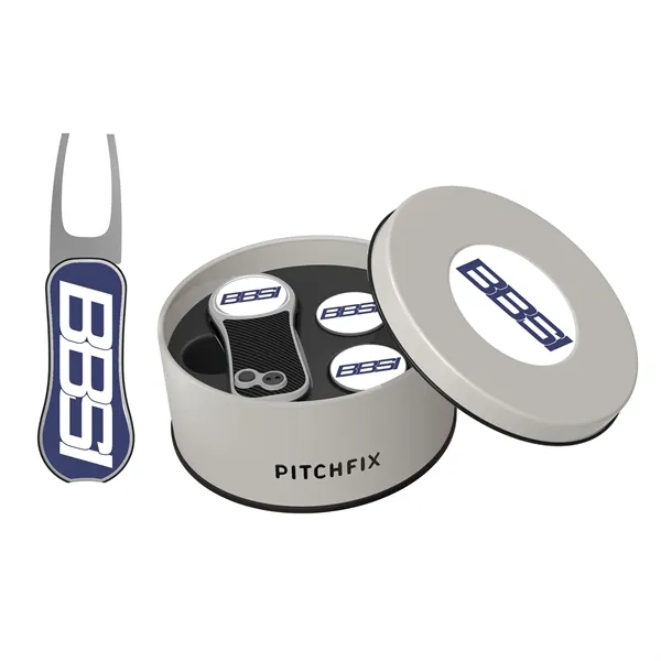Pitchfix XL Golf Divot Repair tool in Deluxe Round Gift Tin... from ASI 52263 EMT
