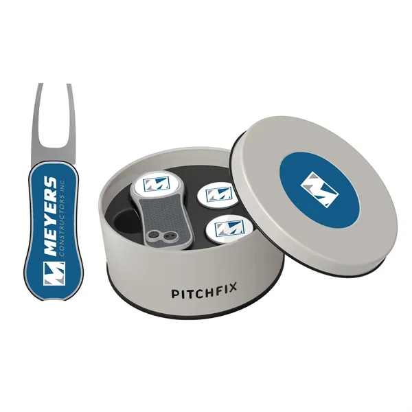 Pitchfix XL Golf Divot Repair tool in Deluxe Round Gift Tin... from ASI 52263 EMT