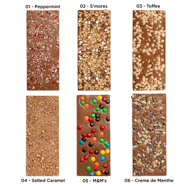 Milk Chocolate 1.75oz Bar 3-Pack w/ Toppings... from ASI 44900 NC Custom (CI/Lanco) / Chocolate Inn