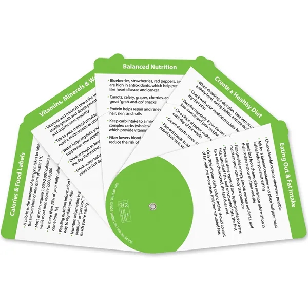This folding fan offers tips on creating a healthy, balanced diet,... from ASI 54100 Fields Manufacturing Inc / Fields