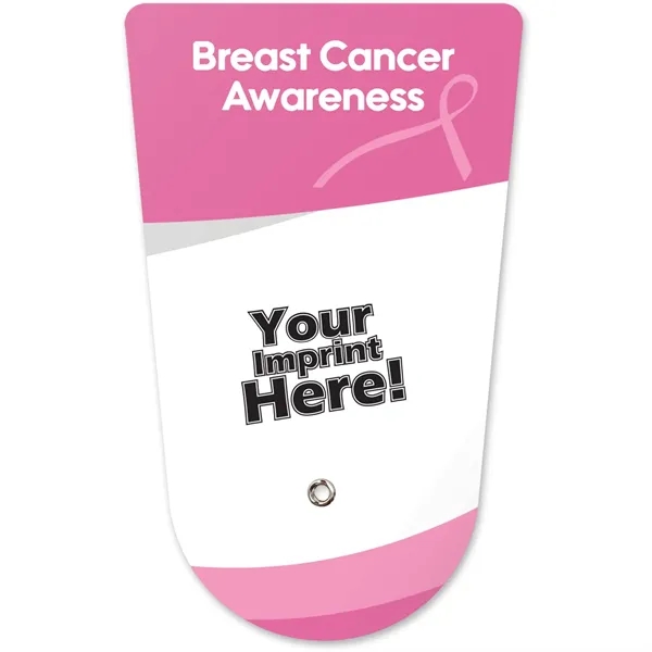 This folding fan highlights breast cancer risk factors, exam types, self-exams,... from ASI 54100 Fields Manufacturing Inc