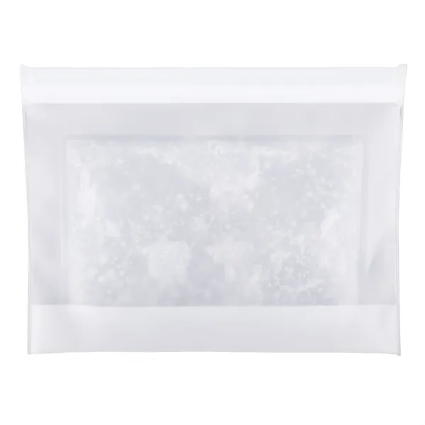 Refrigerator- and freezer-safe reusable PEVA food storage bag with built-in gel... from ASI 61966 HPG / Beacon Promotions