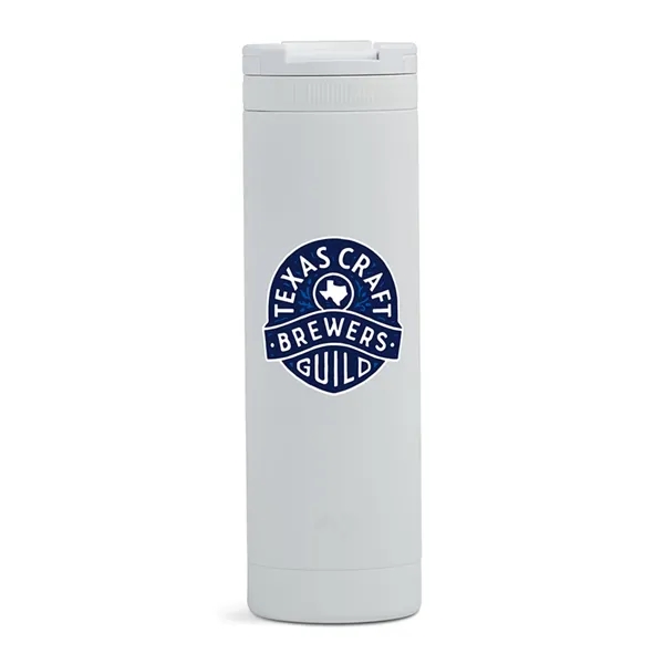 A recycled stainless steel, vacuum-insulated tumbler with a magnetic flip lid... from ASI 56070 Gemline / Gemline®