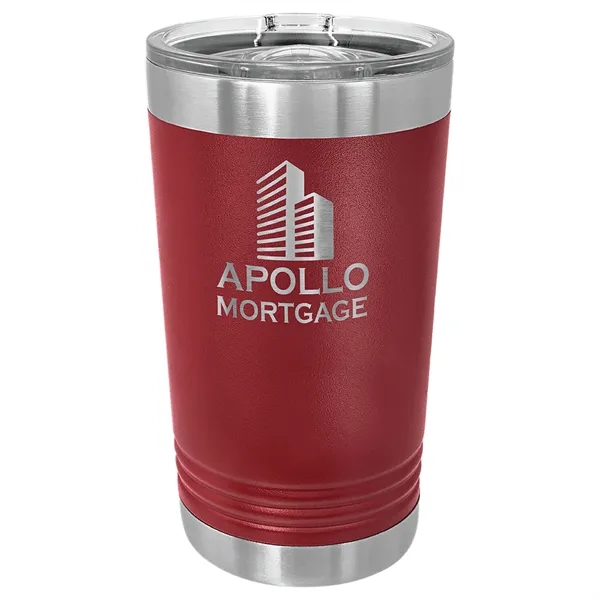 Polar Camel stainless steel 16-ounce insulated tumbler with sliding lid.... from ASI 74601 Calico