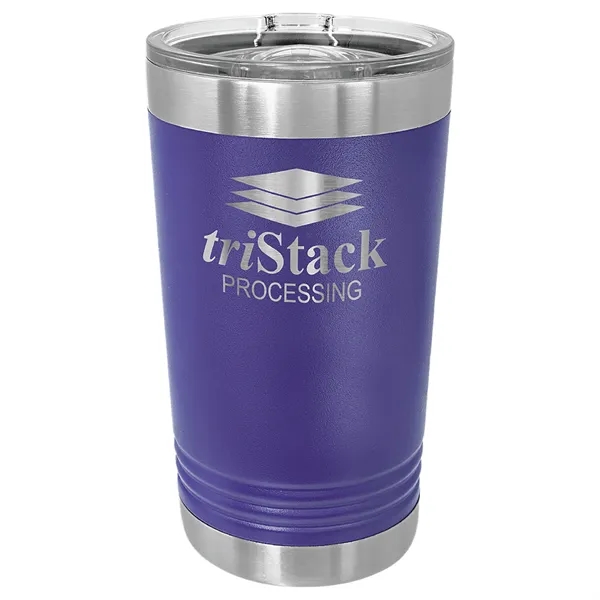 Polar Camel stainless steel 16-ounce insulated tumbler with sliding lid.... from ASI 74601 Calico