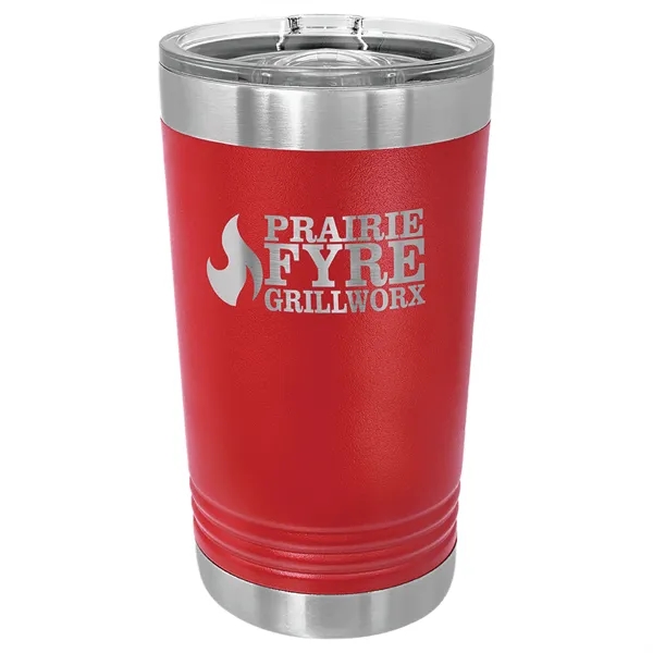 Polar Camel stainless steel 16-ounce insulated tumbler with sliding lid.... from ASI 74601 Calico