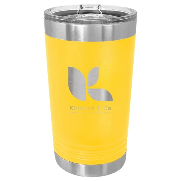 Polar Camel stainless steel 16-ounce insulated tumbler with sliding lid.... from ASI 74601 Calico