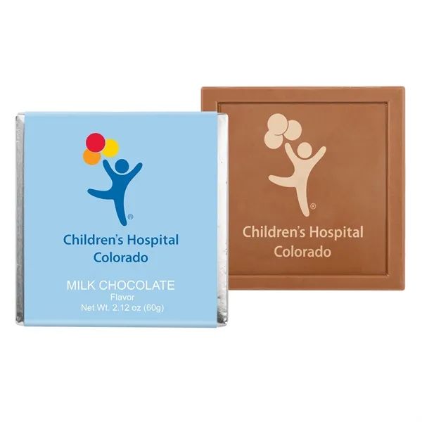 Etched Milk Chocolate Bar with Full color Band... from ASI 44900 NC Custom (CI/Lanco) / Chocolate Inn