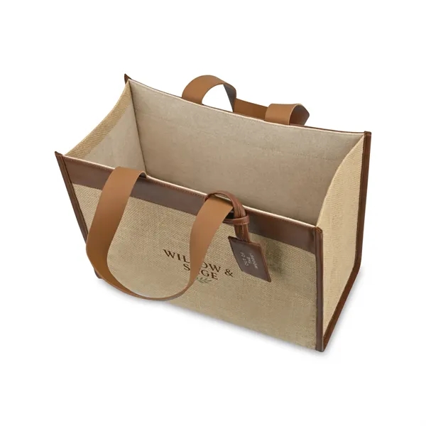 The Jute Trim Box Tote is a lightweight and versatile carryall... from ASI 56070 Gemline / Gemline®