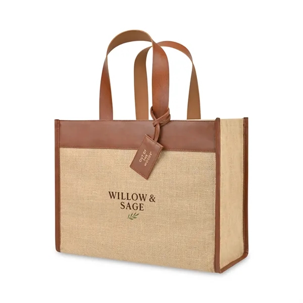 The Jute Trim Box Tote is a lightweight and versatile carryall... from ASI 56070 Gemline / Gemline®