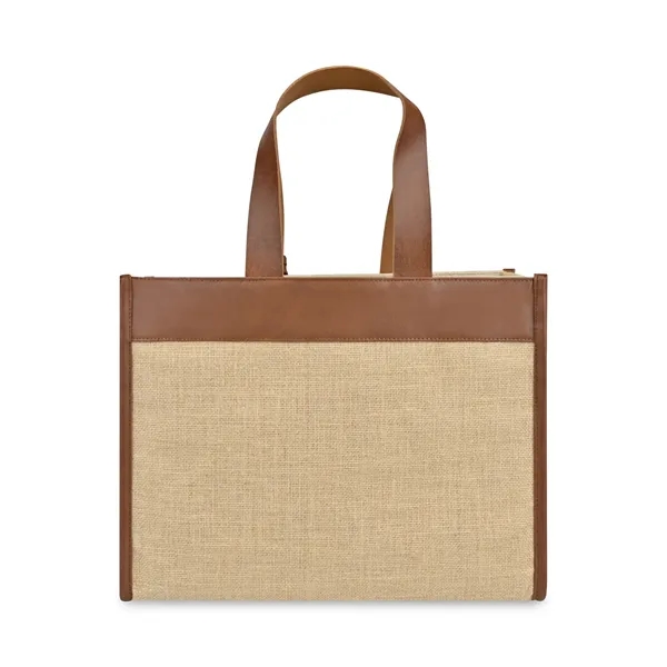The Jute Trim Box Tote is a lightweight and versatile carryall... from ASI 56070 Gemline / Gemline®