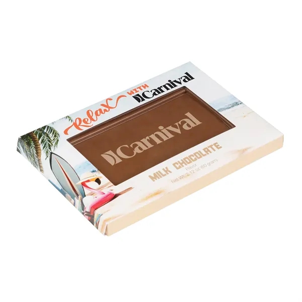 Rectangle Etched Milk Chocolate Bar- Window Box... from ASI 44900 NC Custom (CI/Lanco) / Chocolate Inn