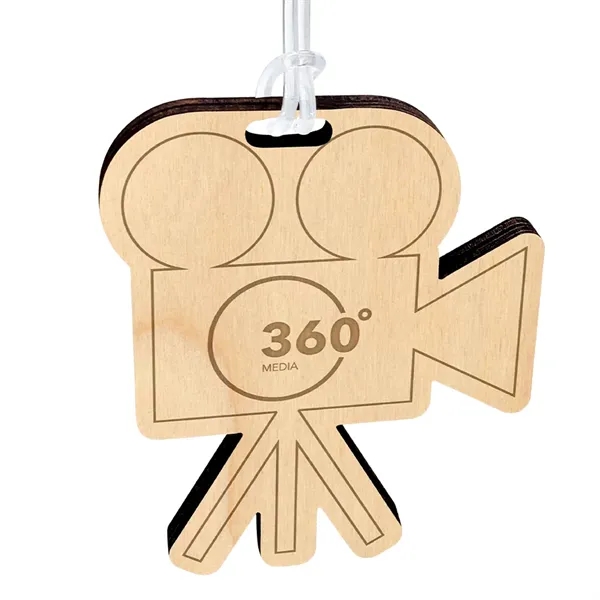 Laser etched graphic on a 1/4" birch bag tag.... from ASI 72521 Morris Magnets