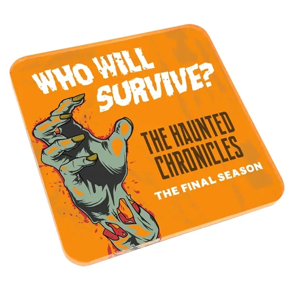 Coaster made with a 1/4" thick sheet of clear acrylic covering... from ASI 72521 Morris Magnets / Laser Cuts