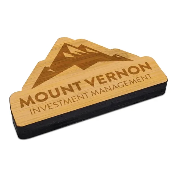 Custom shaped bamboo magnet with laser etching.... from ASI 72521 Morris Magnets / Laser Cuts