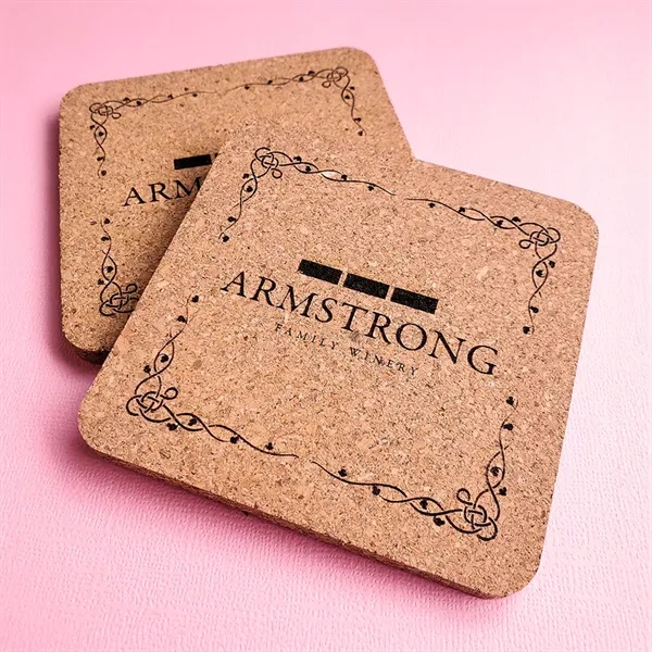 Laser etched cork/wood coasters.... from ASI 72521 Morris Magnets