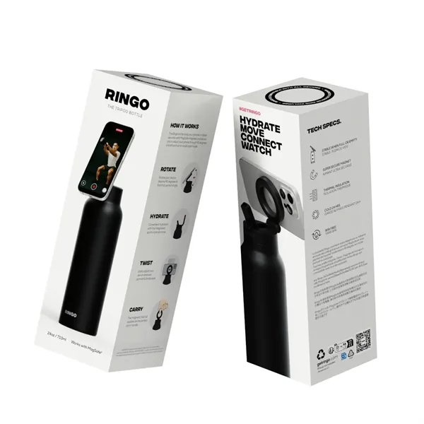 RINGO is the magnetic tripod water bottle with a flip-up straw... from ASI 56070 Gemline / Gemline®