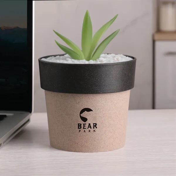 Indoor/outdoor plant pot made from a blend of recycled plastic and... from ASI 61966 HPG / Beacon Promotions