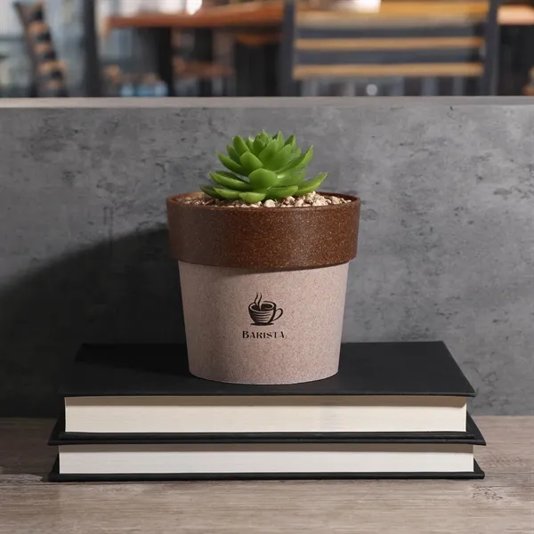 Indoor/outdoor plant pot made from a blend of recycled plastic and... from ASI 61966 HPG / Beacon Promotions