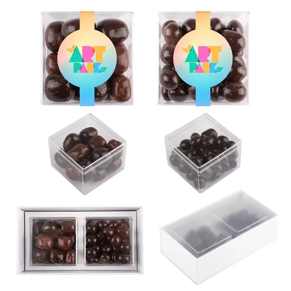 Two clear cubes filled with premium candy and packaged in a... from ASI 61966 HPG / SugarSpot