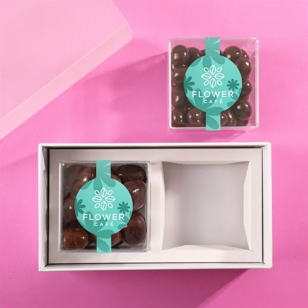 Two clear cubes filled with premium candy and packaged in a... from ASI 61966 HPG / SugarSpot