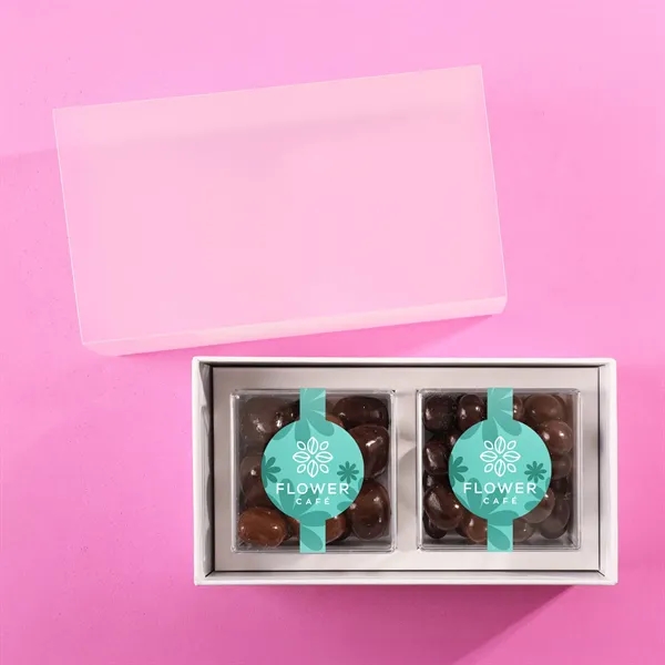 Two clear cubes filled with premium candy and packaged in a... from ASI 61966 HPG / SugarSpot