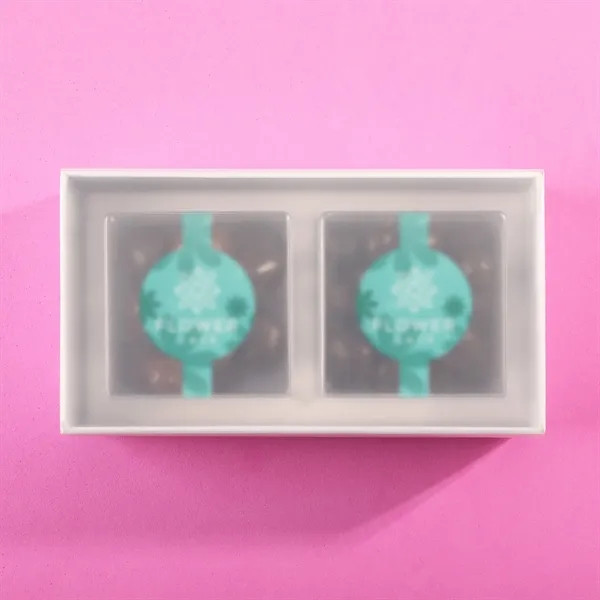 Two clear cubes filled with premium candy and packaged in a... from ASI 61966 HPG / SugarSpot