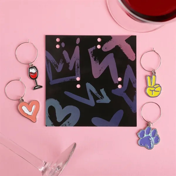 Custom 1in wine charms with metal ring for glass ID. Create... from ASI 61966 HPG / BCG Creations HPG Gold